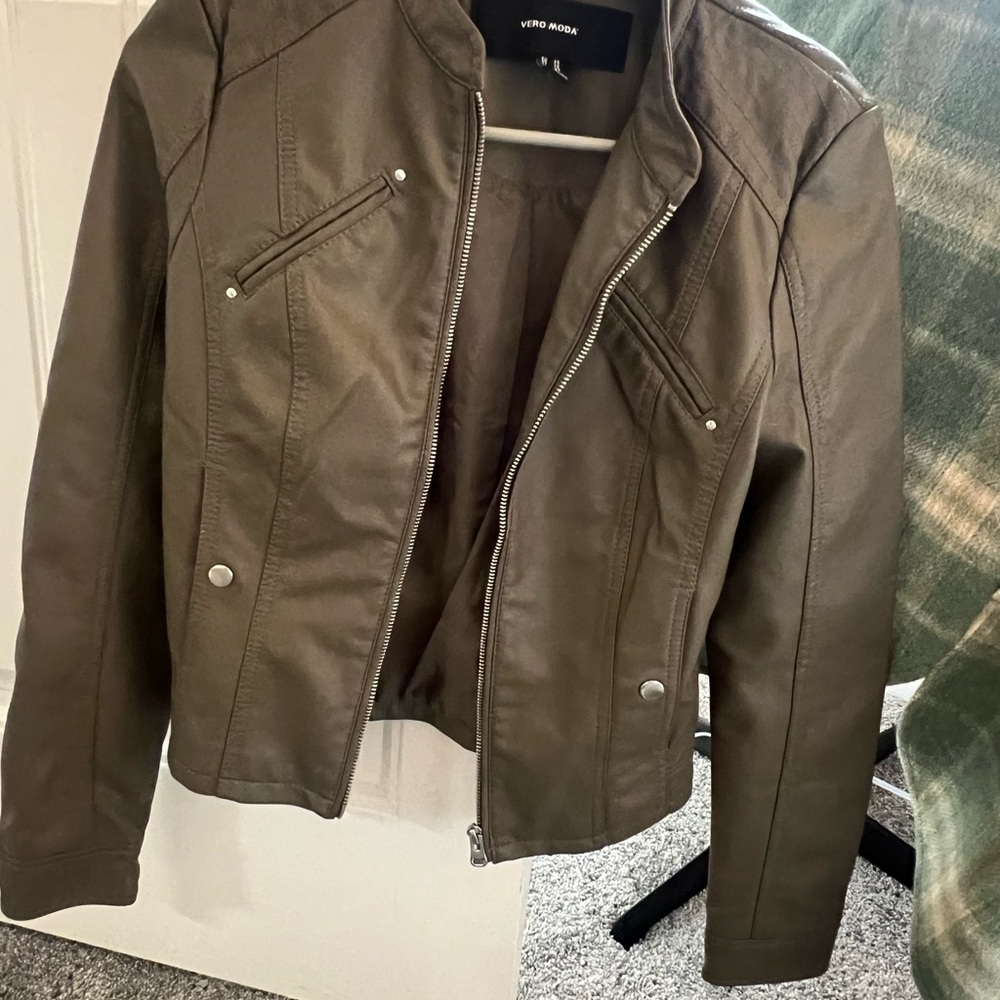 Brown “leather” jacket